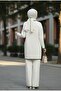 Women's Half Turtleneck Oversized Hijab Knitwear Set - 2
