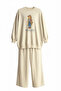 The Bear Society Special Collection Dual Modest Set | Cotton Stretch Fabric Ecru-Vanilla - 7