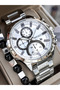 Men's Wristwatch, with Calendar, Functions Active, Silver Steel Band, with Bracelet Gift - 4