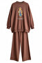 The Bear Society Special Collection Double Hijab Set |   Cotton Stretch Fabric Brown - 7