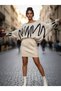 Women's Batwing Sleeve Sweater Mini Skirt Knitwear Winter Set - 2