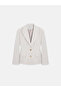 60774 Fitted Cut Padded Blazer-Ecru - 5