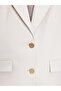 60774 Fitted Cut Padded Blazer-Ecru - 7