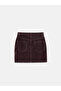 80593 Velvet Mini Skirt-Burgundy - 7
