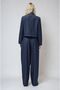 Navy Blue Stitching Detail and Palazzo Pants Piece Nikol Set 10237 R10-I-K4 - 4