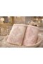 Mahidevran Cream Powder Double Velvet Towel Set