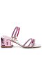Judy Pink Silver Stone Girls' Heeled Slippers Shoes - 3