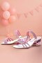 Judy Pink Silver Stone Girls' Heeled Slippers Shoes