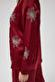 Burgundy Sequin Glitter Floral Satin Double Suit 10044 R6-A-K3 - 7