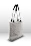Gift Feather Soft Touch Plush & Leather Women's Hand and Shoulder Bag - Silver Handle - 8