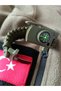 Men's Green Bracelet Knife Compass Fire Starter Magnesium and Warning Whistle - 2