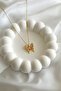 Women's Stainless Steel Butterfly Necklace - Elegant Design with Zircon Stone - 3