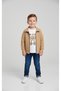 Hola Ki̇ds Cardigan Teddy Bear Printed Tshirt and Jeans Pants Baby Boy 9/12/18/24 Months Set - 5