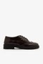 Burgundy Patent Leather Genuine Leather Moccasin Lace-Up Women's Casual Shoes - 6