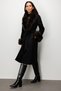 Cashmere Coat with Fur Collar and Sleeves and Belt - 7