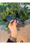 Echo Thick Black Cat Eye Cornered Trend Unisex Blue Light Protection Glasses - 2