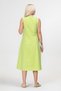 Bold and Young Women's Slit V-Neck Sleeveless Cotton Dress Oil Green - 5