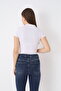 Women's White Short Sleeve Crew Neck Body - 3