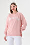 Women's Sweetish Printed Sweatshirt - Powder Pink - 5