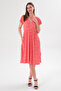 Women's V-Neck Print Viscose Dress / Stylish and Comfortable Use / New Trend / Different Color Options - 2