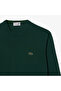 Men's regular fit crew neck dark green sweater - 6