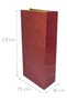Set of 3 Paper Bags Kraft Square Bottom Red Purple Green 30 Pieces 15X29X8 cm - 3