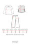 3-Piece Girls' Top and Bottom Set with Muslin Vest and Ruffle-Cuffed Trousers, Cream - 8