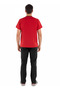 Men's Red/Black Lycra Thick Fabric Surgical Doctor Uniform and Nurse Uniform Set - 4