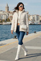 معطف مبطن بقصة ضيقة وغطاء رأس قابل للإزالة MONT 497MARA