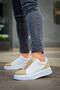 Kb007 Men's Casual Laceless Suede Leather Sports Sneaker Shoes Scbt - Beige/White - 4