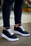 Kb047 Men's Casual Lace-Up Leather Sports Sneaker Shoes Cbt - Black - 3