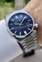 Men's Wristwatch with Navy Blue Dial Silver Color Band Calendar Fciste223