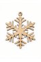 8-Piece Wooden Snowflake Christmas Tree Ornament - 4mm Raw Mdf Paintable Pine Tree Ornament - 5