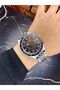 Men's Wristwatch – Dark Blue Dial – Stainless Steel Case – Steel Band – Chronograph - 3