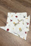7-Pack 100% Cotton 2-Layer Checkered Muslin Baby Drool Bib Wipes 4 Wipes 3 Bibs - 4