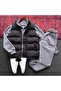 Padded Inflatable Vest Fleece Half Zip Sweat and Fleece Tracksuit 3-Piece Set