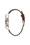 Men's Wristwatch – Navy Blue Dial – Stainless Steel Case – Brown Leather Band - 4