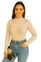 Women's 4-Piece Long Sleeve Body High Neck Badi 4 Pieces Half Turtleneck - 3