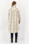 Women Plaid Trench Coat, Multicolor - 2