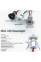 هيكل أسود 120D، 9 مصابيح، أبيض دافئ 3000 كلفن، IP65، 1 واط، مصباح LED صغير قابل للتعتيم، كشاف خارجي للدرج - 2