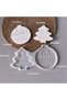 mold B Christmas Heart Round Tree Star-Shaped Hanging Ornament Silicone Mold DIY Cement Plaster Clay - 4