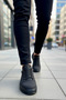 Men's Lace-Up Low Sole Sneakers Round Toe 100% Linen Functional Durable Stylish
