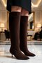 Women's Pointed Toe Thin Heeled Suede Boots %100 Suede Functional Durable Quality Comfortable