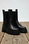 Women's Round Toe Flat Sole Faux Leather Chelsea Boots Functional Durable Quality Modern - 3