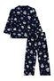 Snowman Printed 2-5 Years Old Pajama Set - Navy Blue 4-5 Years Old - 2
