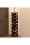 9-Tier Vertical Foldable Shoe Rack — Space-Saving Stackable Organizer Black