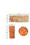 Bamboo Wooden Fence with Artificial Orange Maple Leaves - Expandable Wicker for Home G - 2