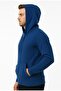 Men's Indigo Fleece Zippered K Hooded Sweatshirt-W1157 - 2