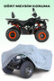 Gray Yuki Yk250St-2 Atv Tarpaulin, Waterproof, Anti-Dirt and Mud Tarpaulin