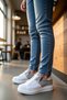Men's Lace-Up Zippered Leather Sneaker Standard Fit Functional Durable Quality Modern - 5